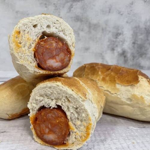Torto de Chorizo. Torto. Bollo Preñado. Bollo Preñado de Chorizo. Chorizo